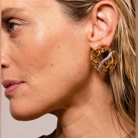 Alexis Bittar • Solanales Twisted Button Earrings - Picture 4 of 12